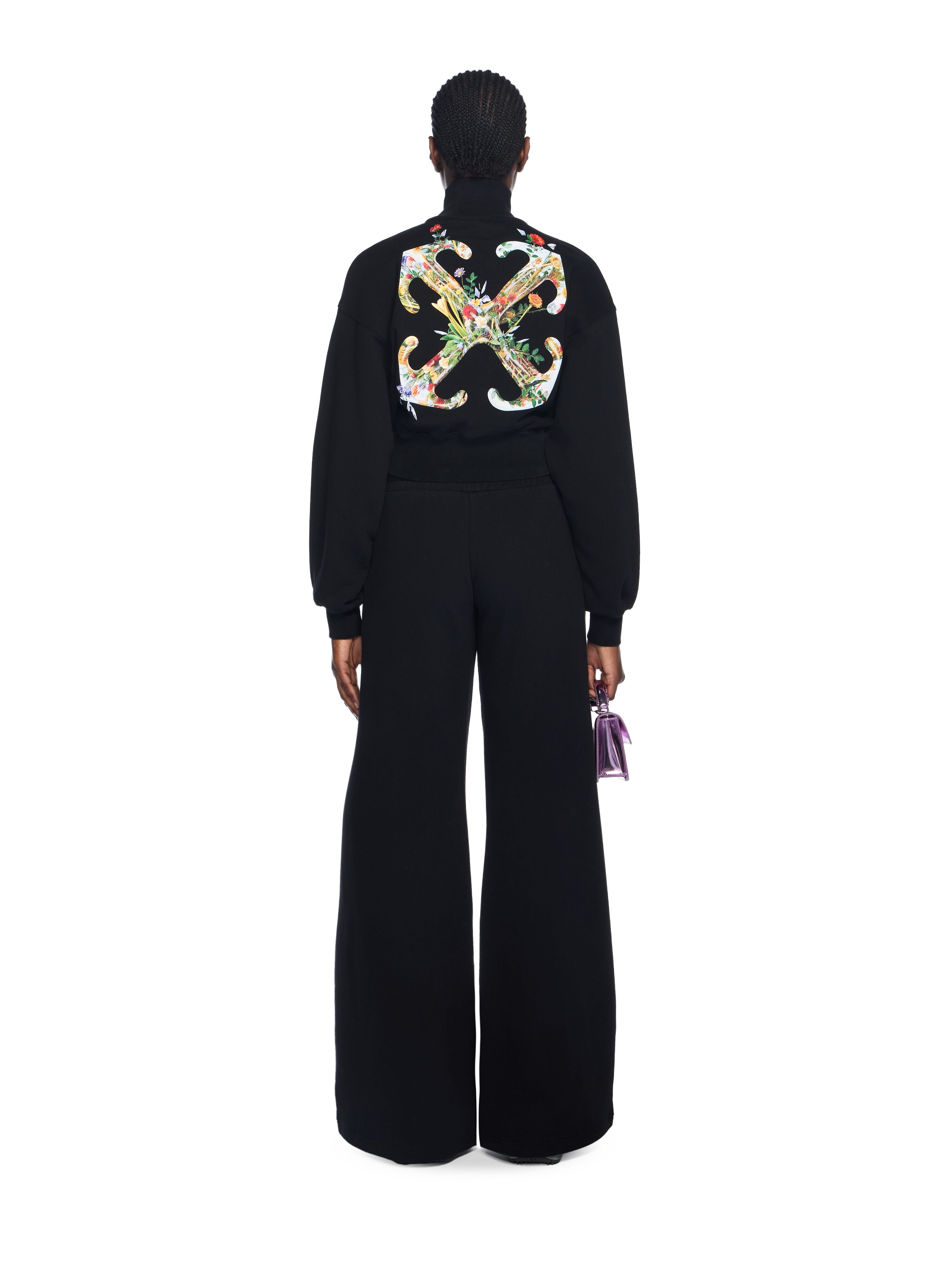 OFF WHITE Arrow Glass Flower Crop Jacket BLACK - WHITE OWBE006F25FLE002