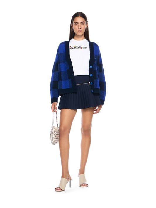 Zip Pleated Skirt OFF WHITE Zip Pleated Skirt BLUE IRIS-NO COLOR OWCU01FF25FAB001