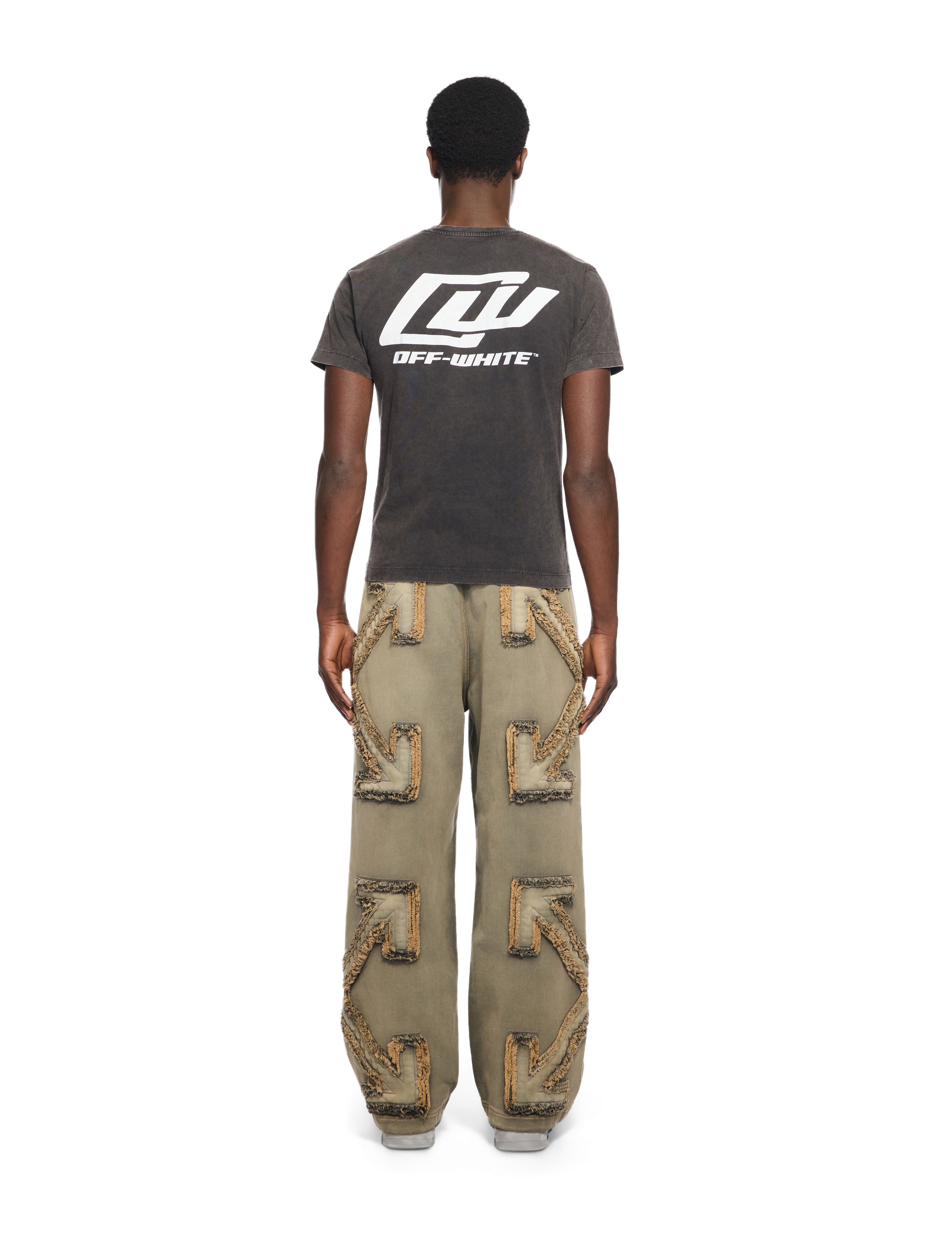 OFF WHITE Eagle 90S S/S Tee VINTAGE BLACK - WHITE OMAA16DW25JER003