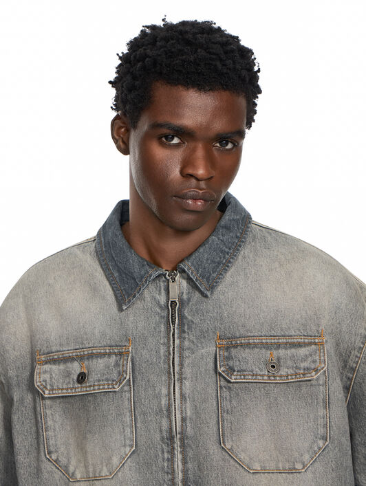 Bookish Workwear Denim Overshirt OFF WHITE Bookish Workwear Denim Overshirt SUN FADED GREY 44MYD05WF26D001