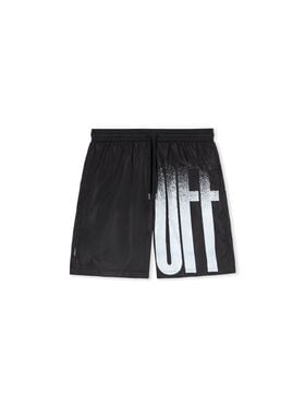 OFF WHITE Big Off Surfer Swimshorts BLACK - WHITE OMFD013F25FAB002