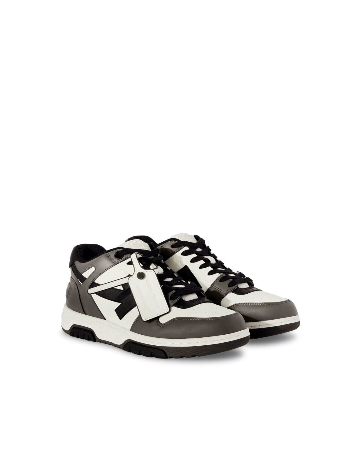 Out Of Office Calf Leather OFF WHITE Out Of Office Calf Leather DARK GREY - BLACK OMIA189C99LEA013