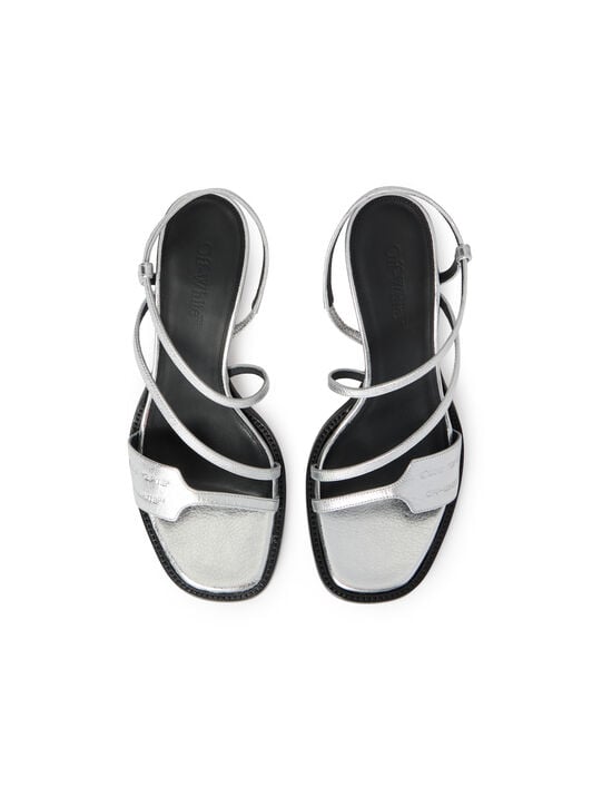 Zip Tie Loop Sandals OFF WHITE Zip Tie Loop Sandals SILVER - SILVER OWIH003F25LEA001