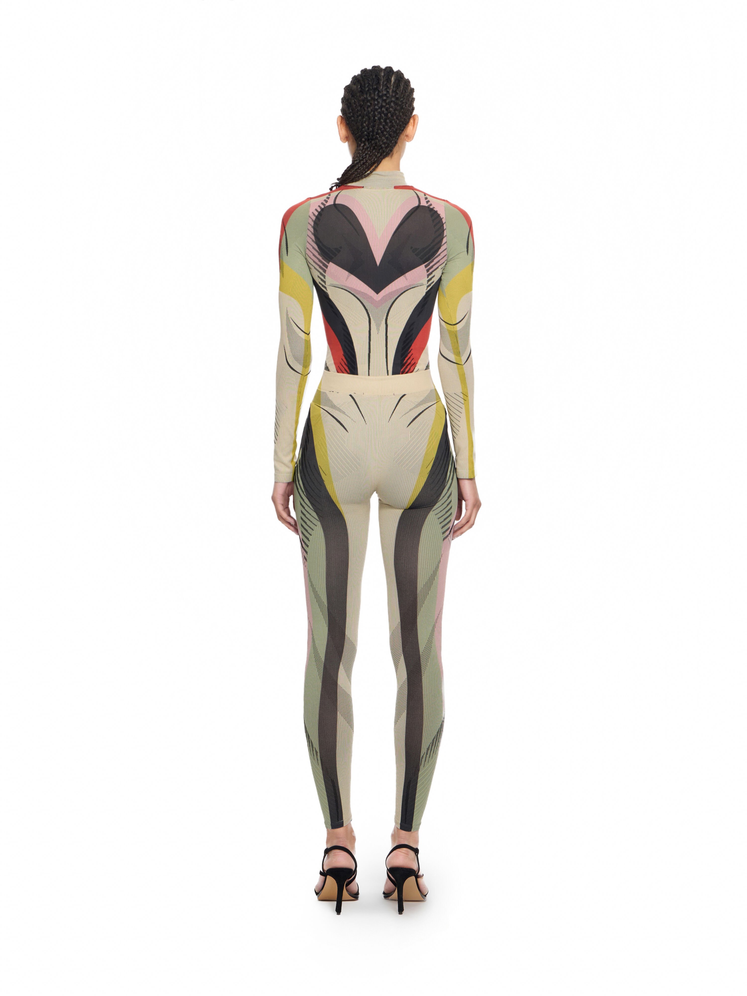 OFF WHITE Seamless Col Block Capri Pants Sand Wisteria 2LI00236K