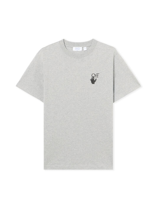 OFF WHITE Slim Fit Graphic S/S T-Shirt LT HEATHER GREY 44OWOS26T061