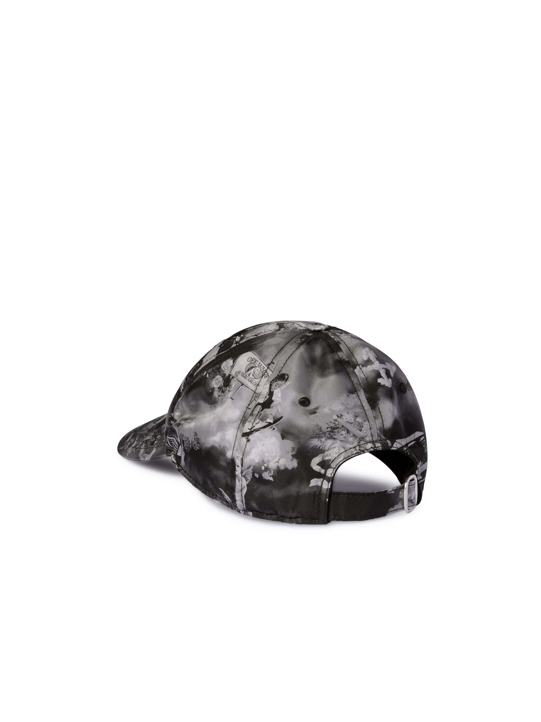 OFF WHITE Black Fresco Baseball Cap BLACK OMLA049S25FAB008