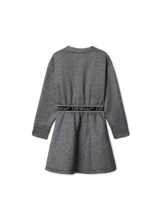 OFF WHITE graues langarmkleid mit logo-band GRAU OGDF002F24FLE001