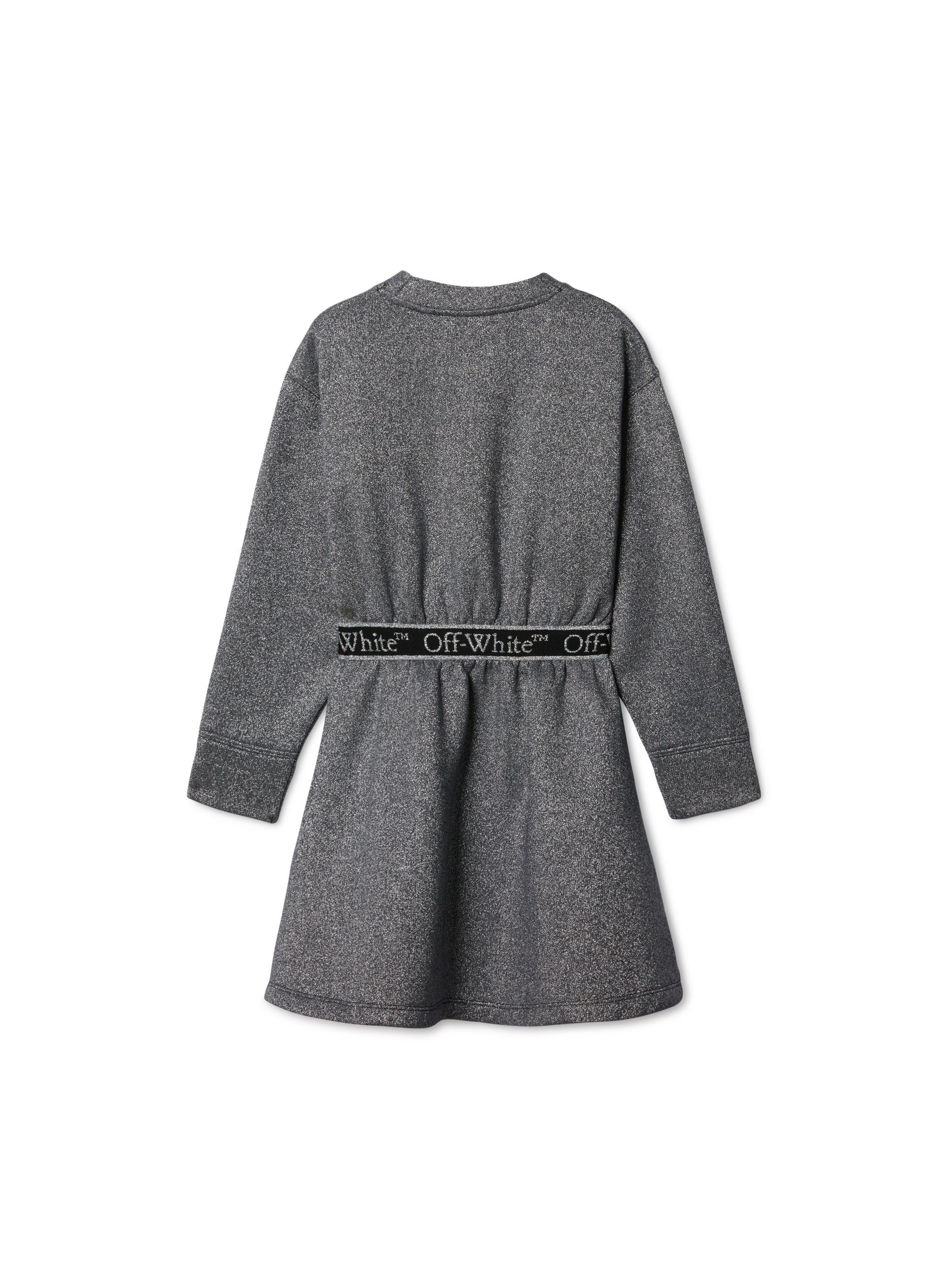 OFF WHITE graues langarmkleid mit logo-band GRAU OGDF002F24FLE001