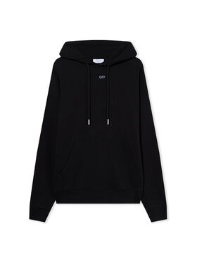 OFF WHITE Stencil Arrow Skate Hoodie BLACK - CLOUDY OMBB085F25FLE00H