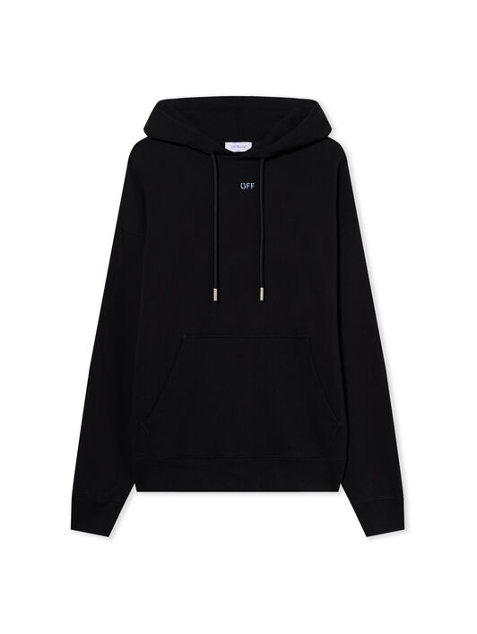 OFF WHITE Stencil Arrow Skate Hoodie BLACK - CLOUDY OMBB085F25FLE00H