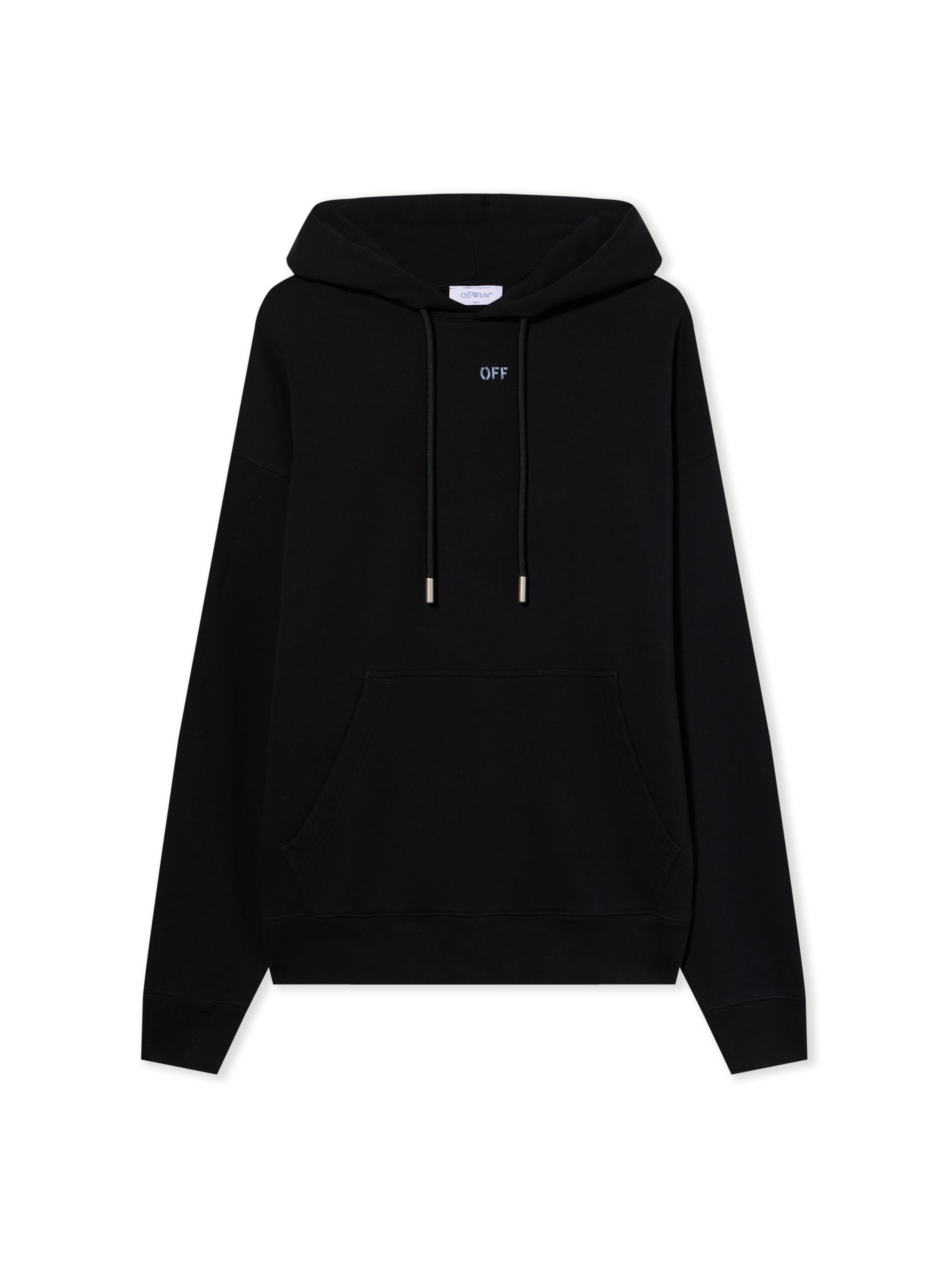 OFF WHITE Stencil Arrow Skate Hoodie BLACK - CLOUDY OMBB085F25FLE00H