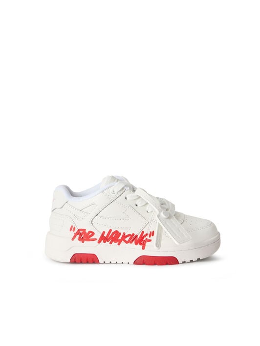 OFF WHITE Out Of Office "For Walking" Sneakers WHITE - RED OBIA011S26LEA002