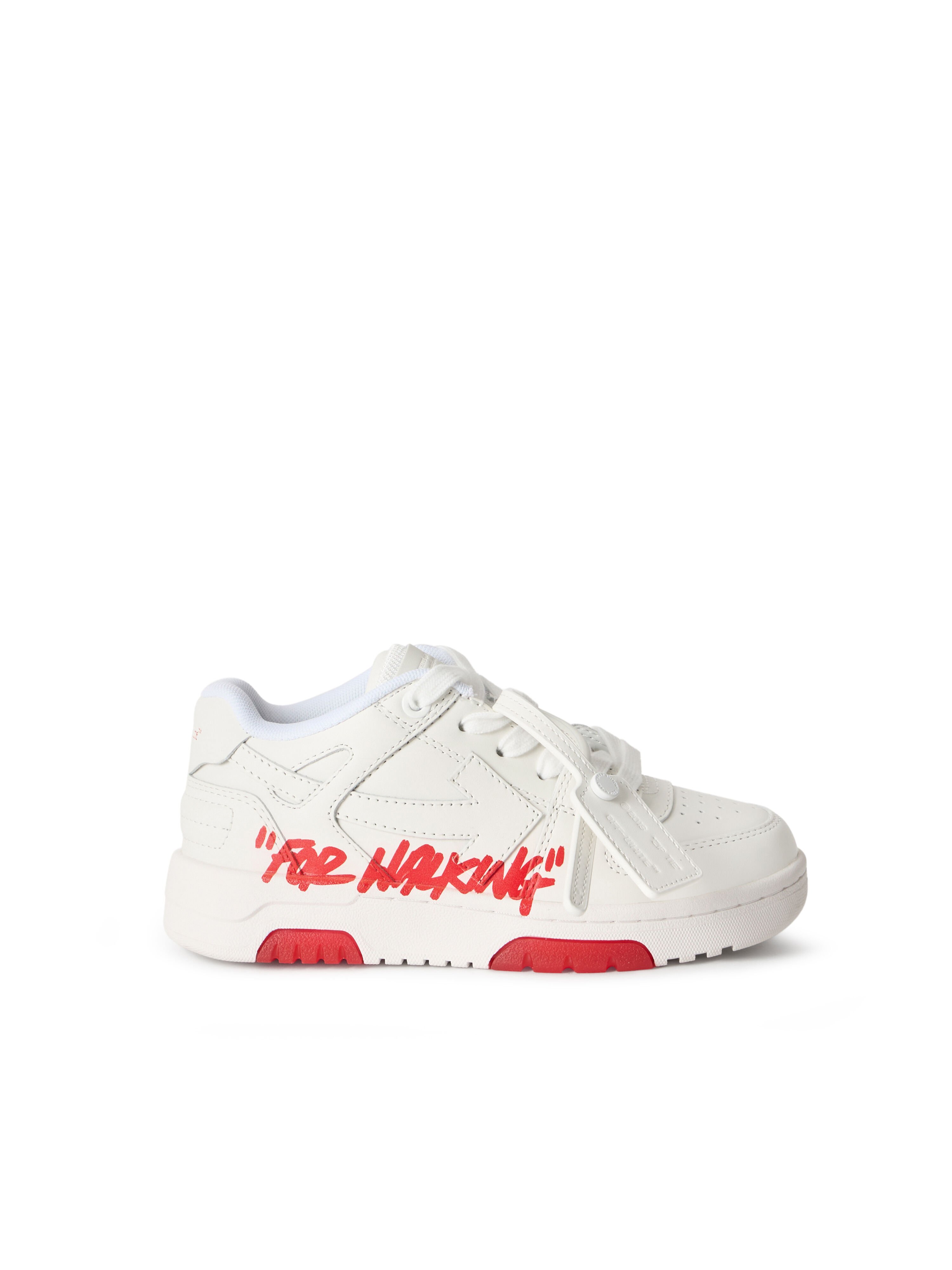 OFF WHITE Out Of Office "For Walking" Sneakers WHITE - RED OBIA011S26LEA002