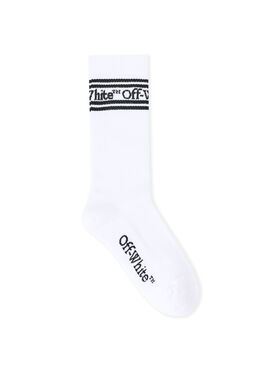 OFF WHITE Stripes Bookish Socks WHITE/BLACK OW7100091
