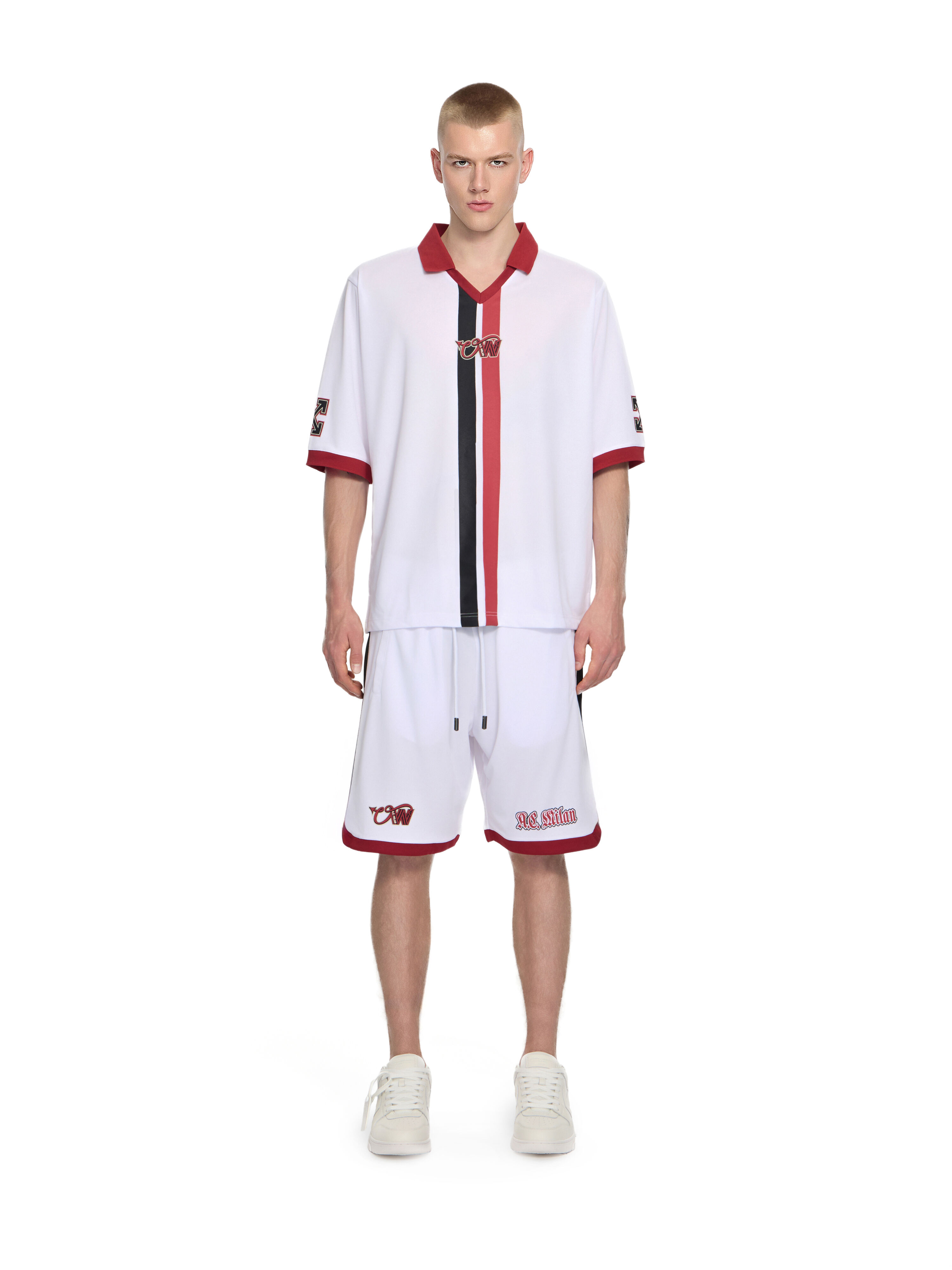 Off-White™ c/o AC Milan Arrow Tech Shorts in WHITE RED for Men