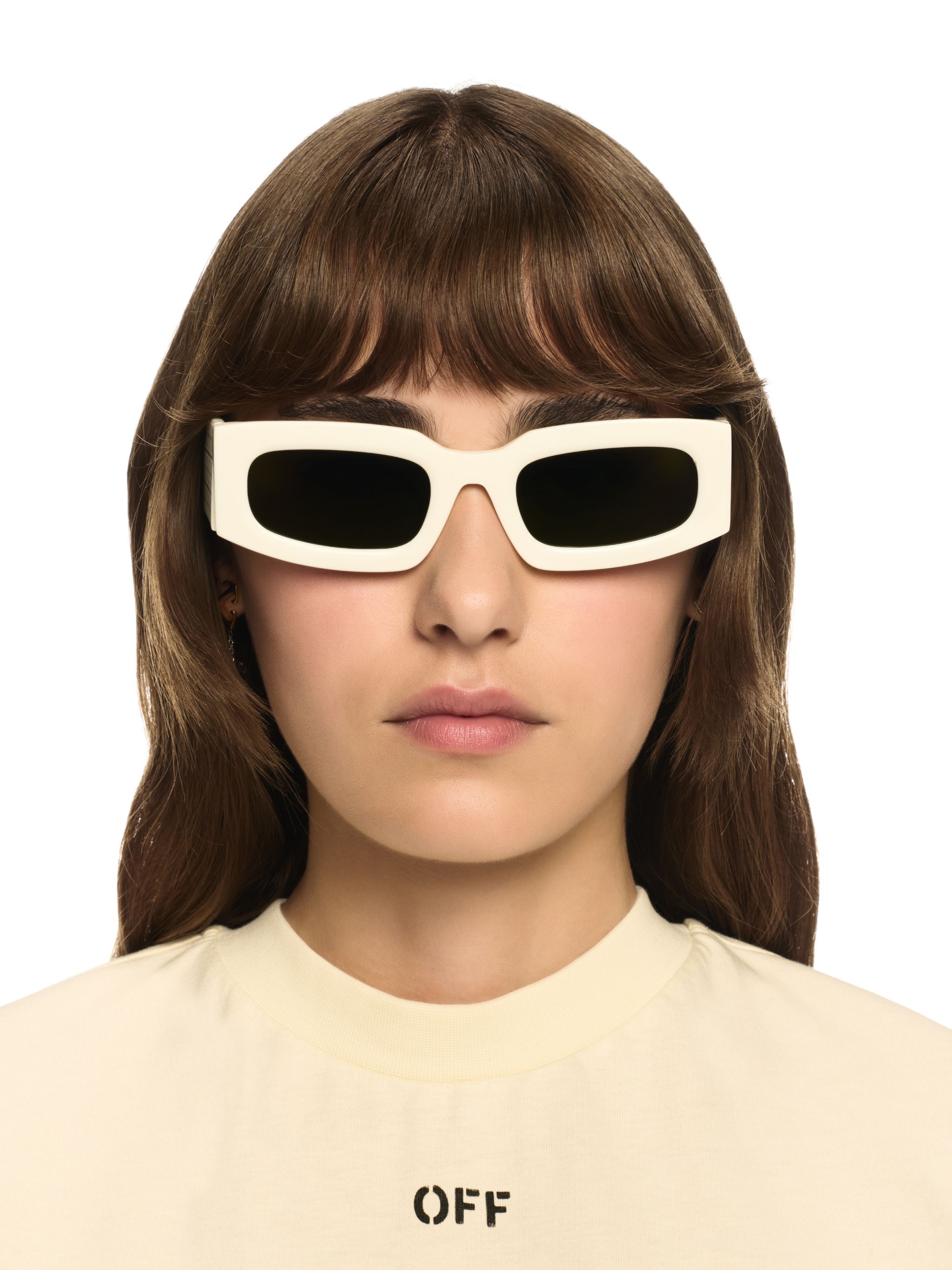 OFF WHITE Weiss/Grüne Cary Sonnenbrille WEISS OERI141S25PLA001