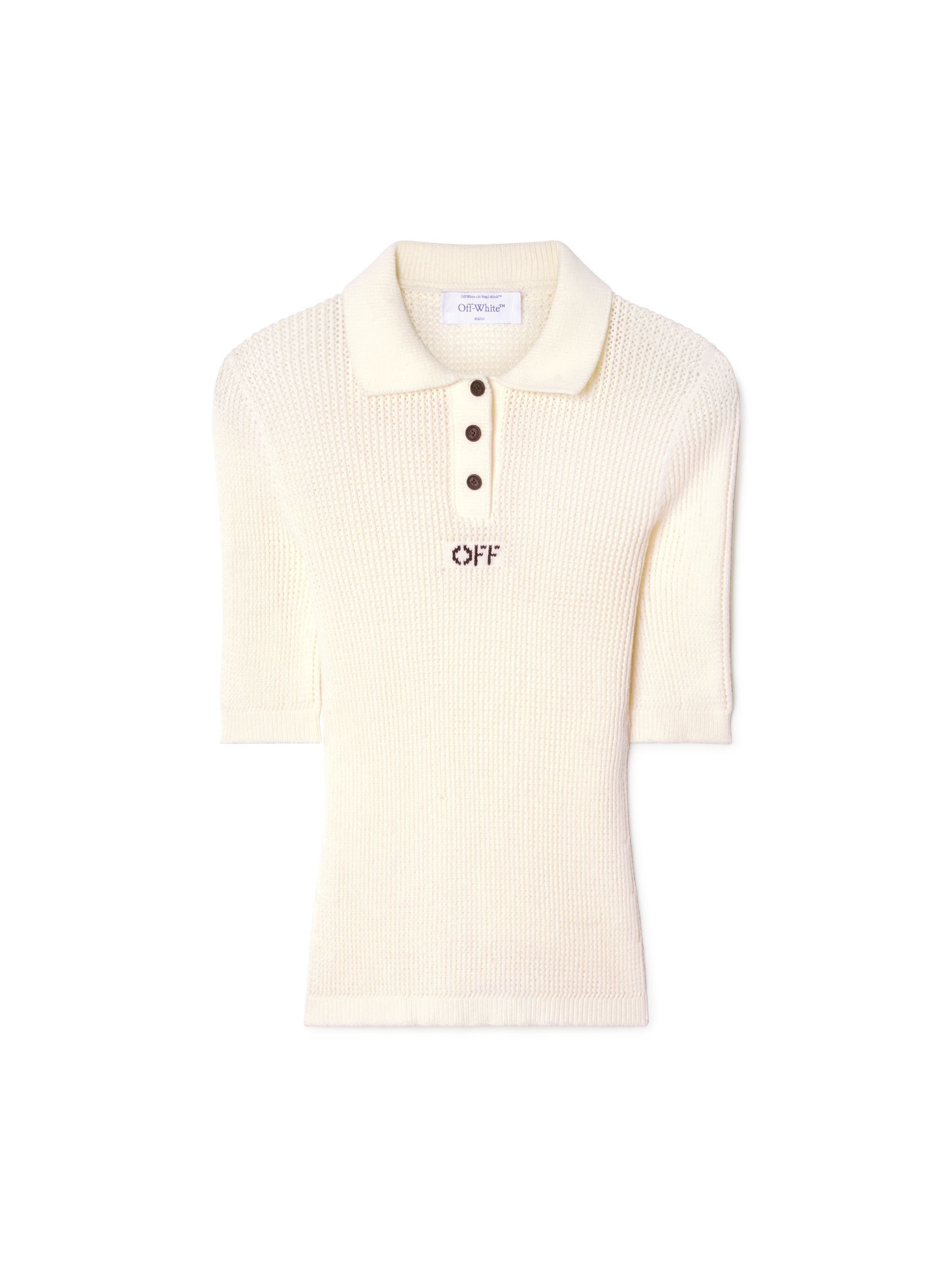 OFF WHITE Off Net S/S Polo NEUTRALS OWHV001F24KNI001