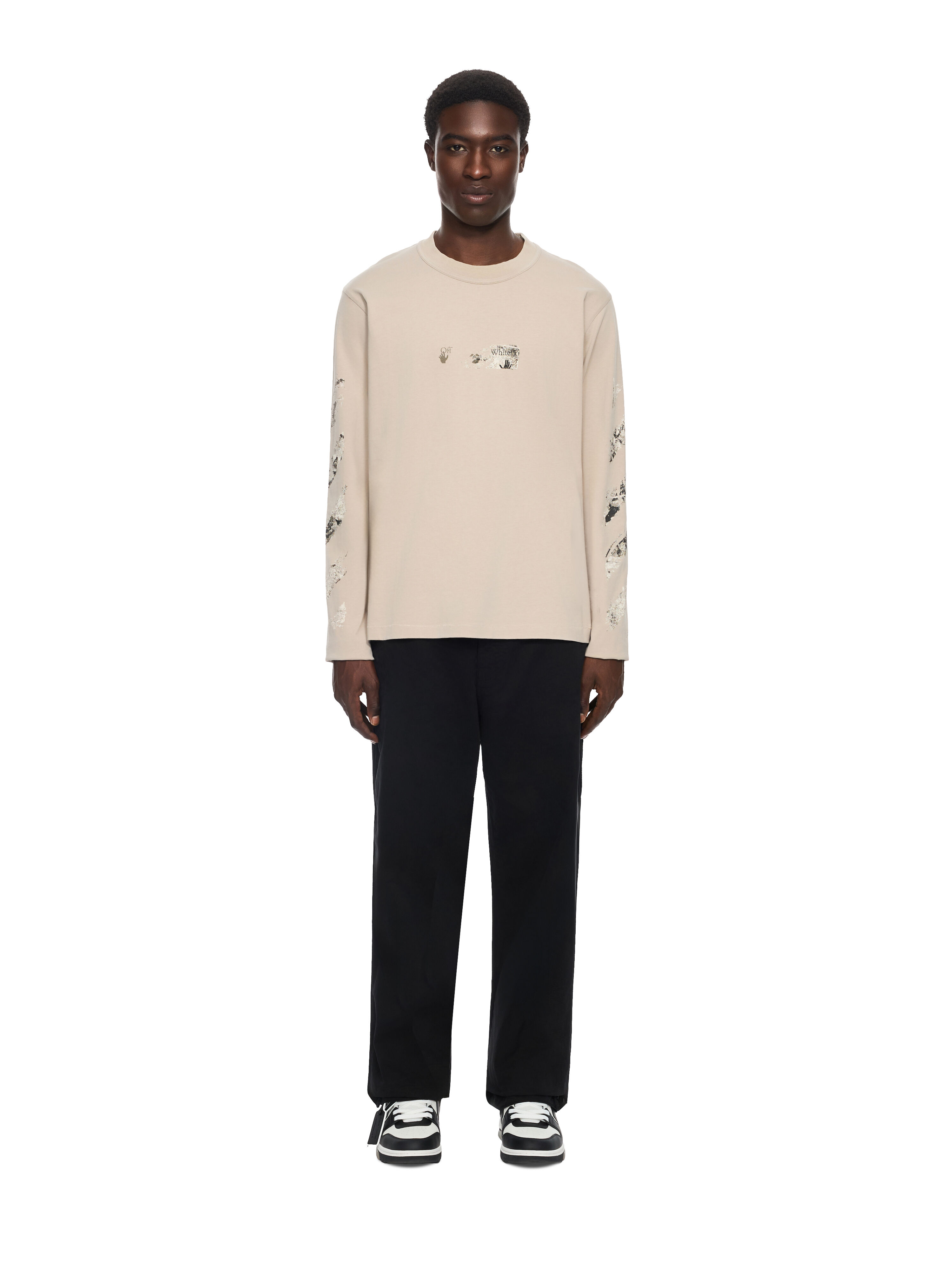 Spices Arrow Regular Long Sleeve T-Shirt OFF WHITE Spices Arrow Regular Long Sleeve T-Shirt STRING 44MAB09IF26J007