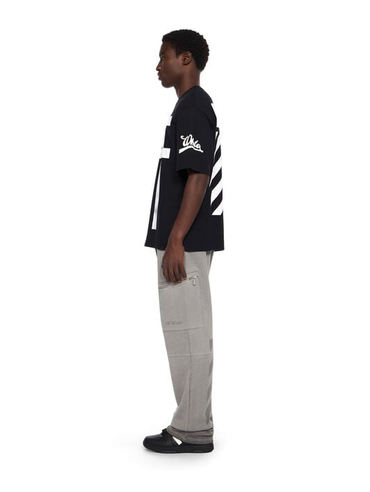 Big Off Diagonal Skate Logo T-Shirt OFF WHITE Big Off Diagonal Skate Logo T-Shirt BLACK - WHITE OMAA120F25JER00L
