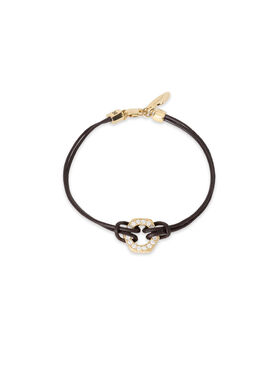 OFF WHITE Diamond Leather Cord Bracelet BLACK RHODIUM C07887