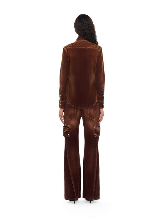 Eyelet Flock Shirt OFF WHITE Eyelet Flock Shirt Chestnut Chestnut 2FB00843T