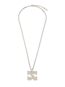 OFF WHITE Bling Dollar Chain Necklace SILVER - SILVER OMOB16CS26MET001