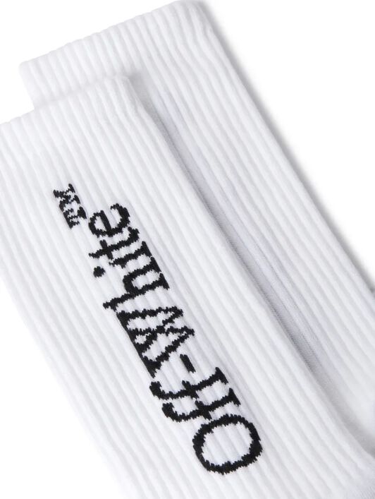 OFF WHITE White Bookish Mid Socks WHITE OMRA085C99KNI001