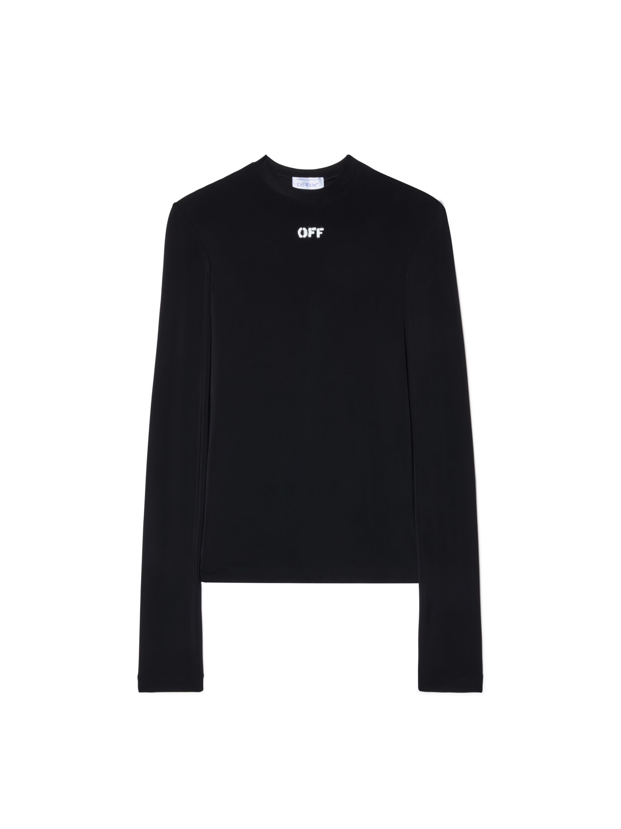 OFF WHITE Off Stamp Sec Skin L/S Crew BLACK OWAD136C99JER004