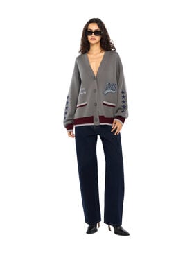 College Varsity Knit Cardigan OFF WHITE College Varsity Knit Cardigan Rosin Port Royal 2FE00536T
