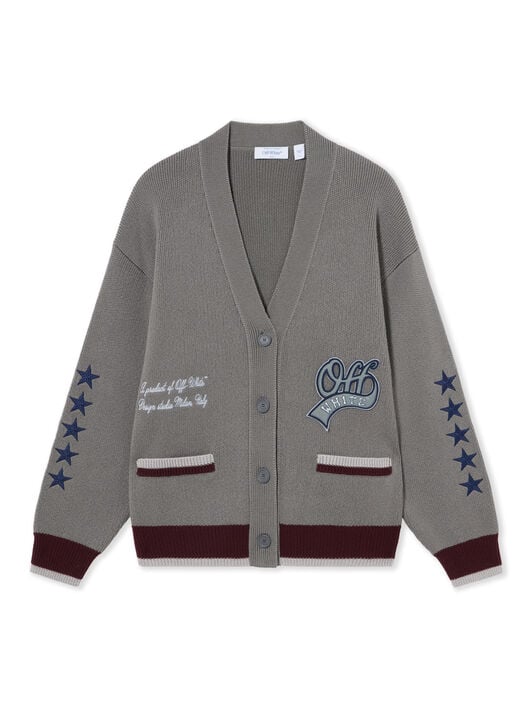 College Varsity Knit Cardigan OFF WHITE College Varsity Knit Cardigan Rosin Port Royal 2FE00536T