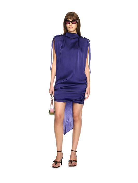 OFF WHITE Blue Satin Key Dress BLUE OWDB53JS25FAB001