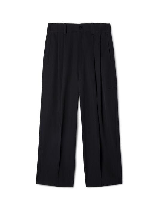 OFF WHITE OW EMB WOOL DARTED PANT BLACK OMCA24BF24FAB002