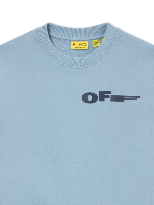 OFF WHITE Type Crewneck DUSTY BLUE 44BBA001S26F007