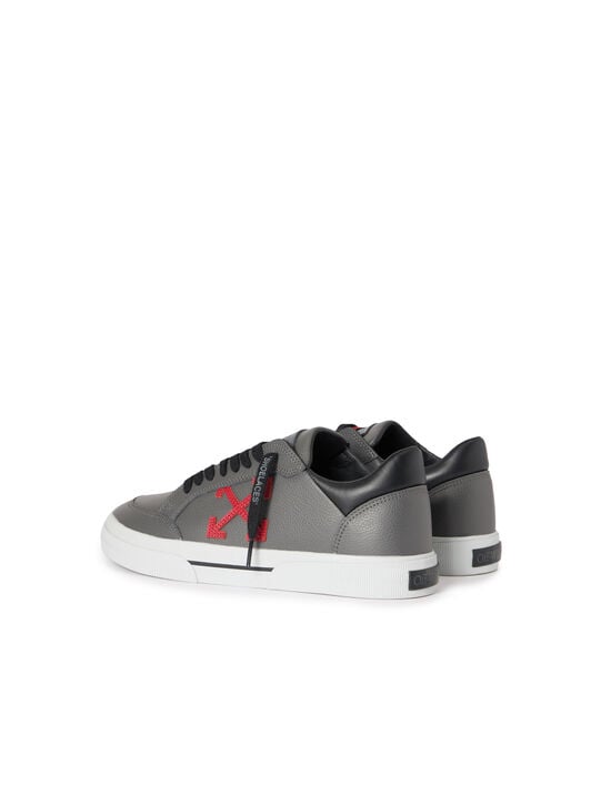 OFF WHITE Vulcanized Low Sneakers MEDIUM GREY - HAUTE RED OMIA293S26LEA001
