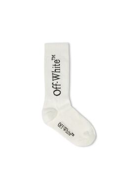 OFF WHITE Bookish Lange Socken WEISS OBRA003S25KNI001