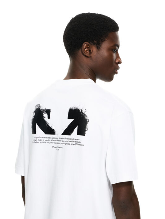 OFF WHITE Half Arrow Skate T-Shirt White-Black 2AA13FS26JER001