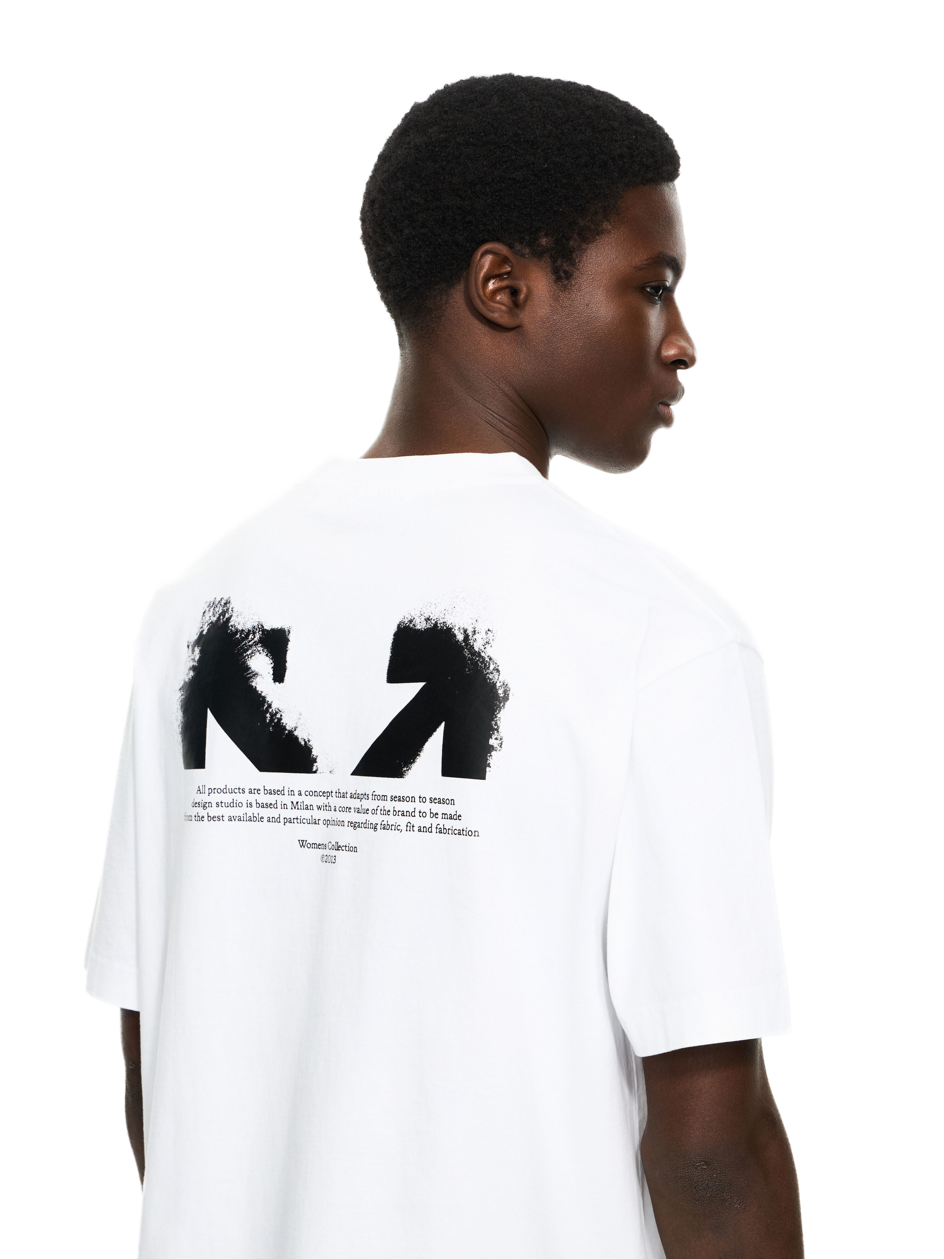 OFF WHITE Half Arrow Skate T-Shirt White-Black 2AA13FS26JER001