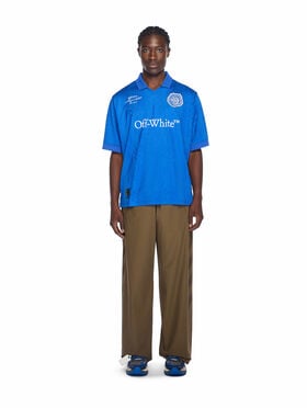 OFF WHITE Lion Nation Soccer Top NAVY BLUE - WHITE OMAD00CF25JER004
