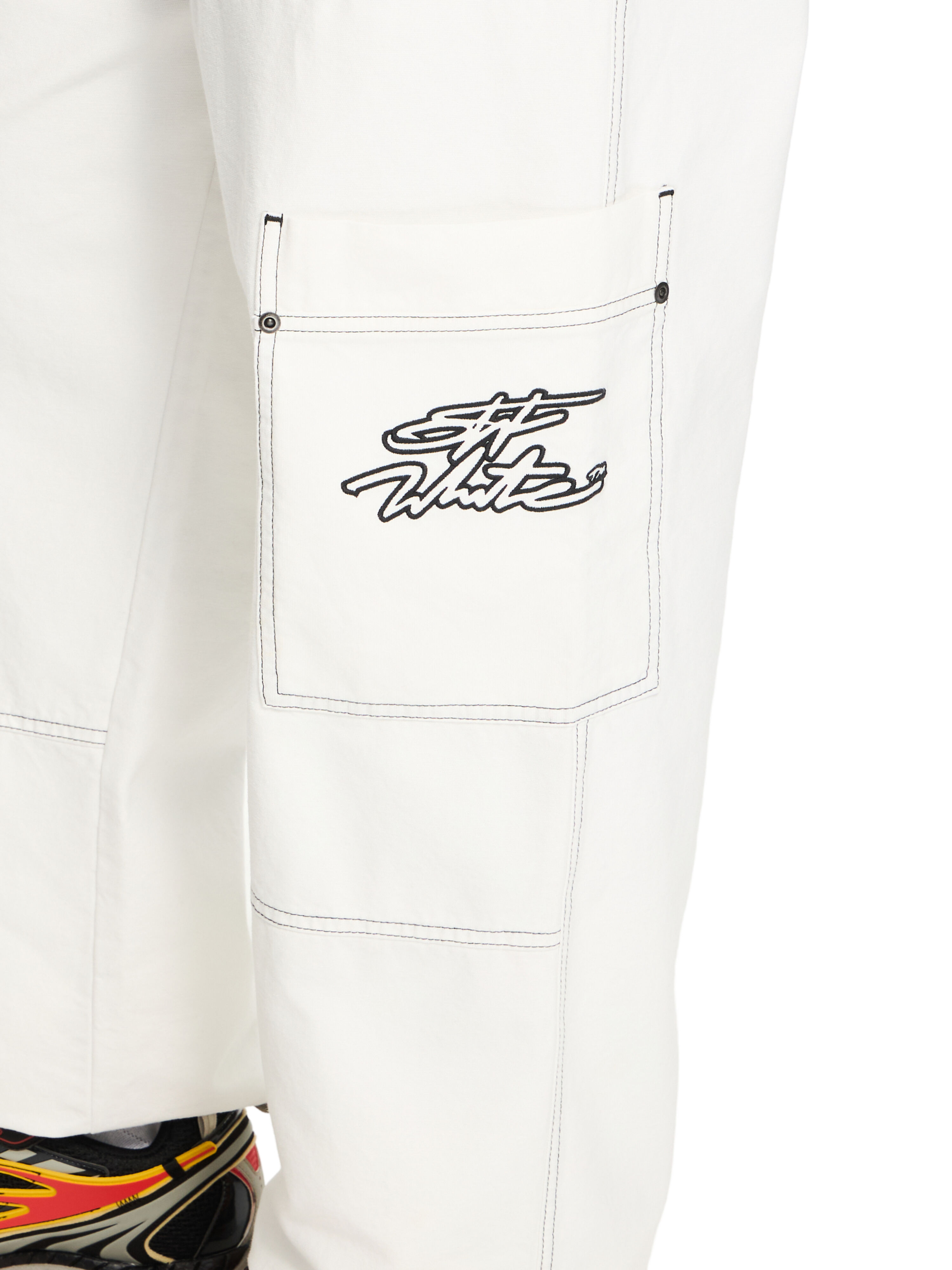 OFF WHITE Script Cargo Pants WHITE 44XCF04ES26F001