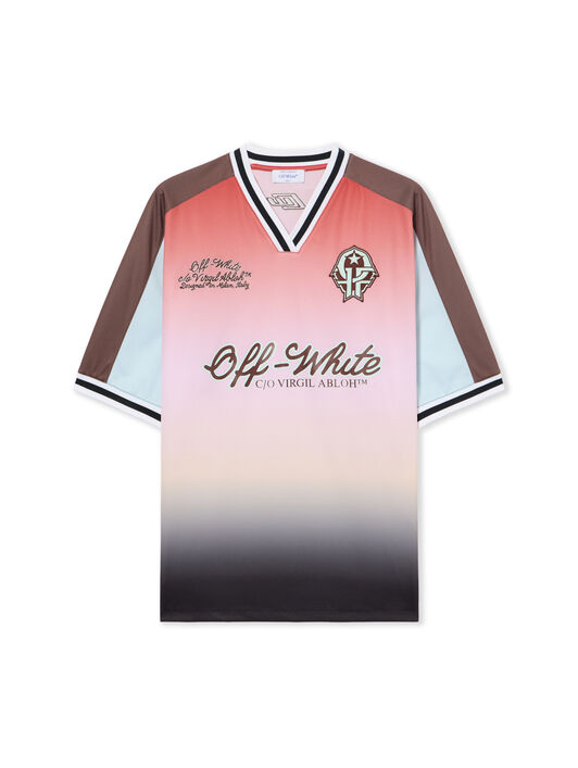 OFF WHITE Soccer T-shirt Soft Pink-Black 2AA13JS26JER001