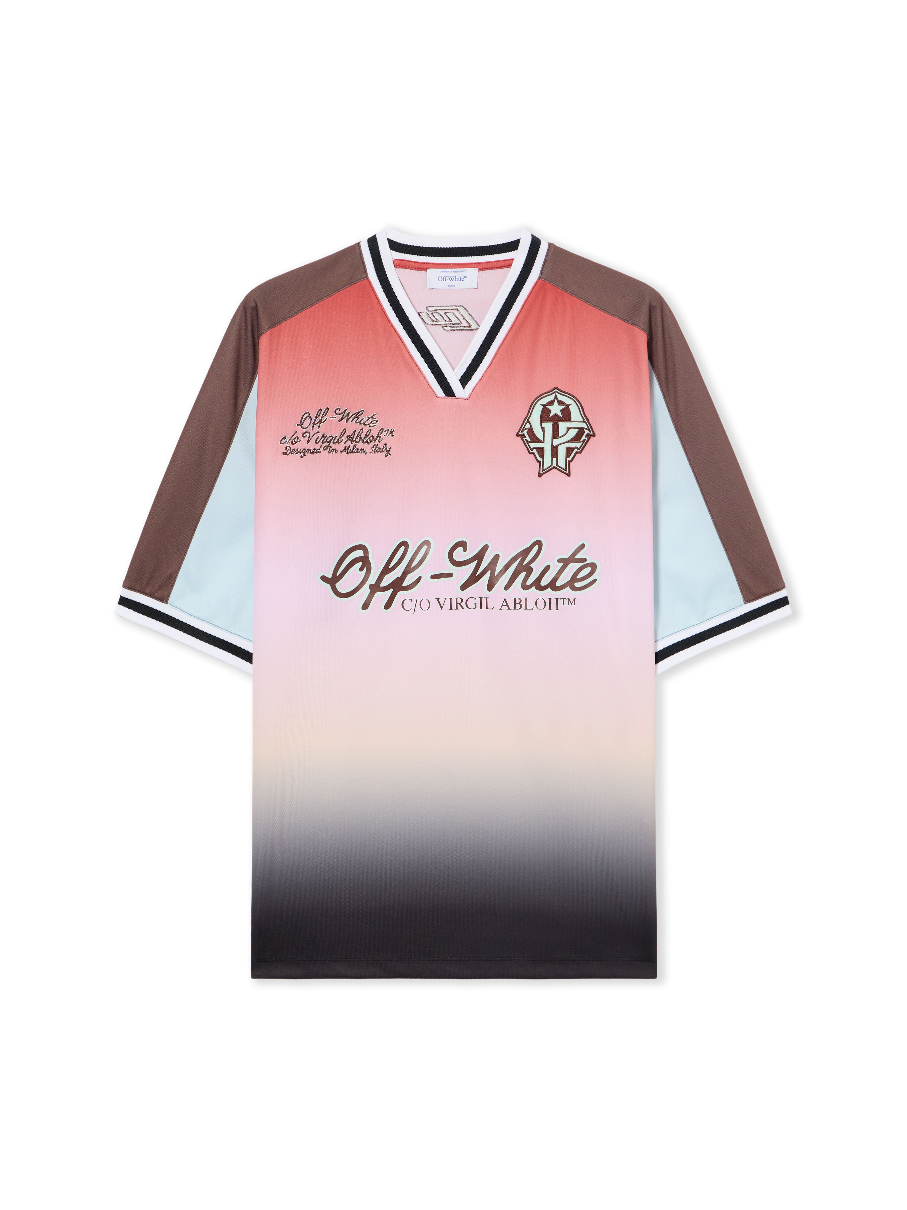 OFF WHITE Soccer T-shirt Soft Pink-Black 2AA13JS26JER001