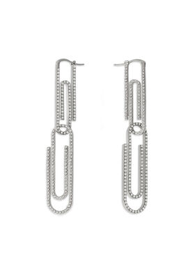 OFF WHITE Paperclip Strass Earrings GOLD OWOD2ACS26MET001
