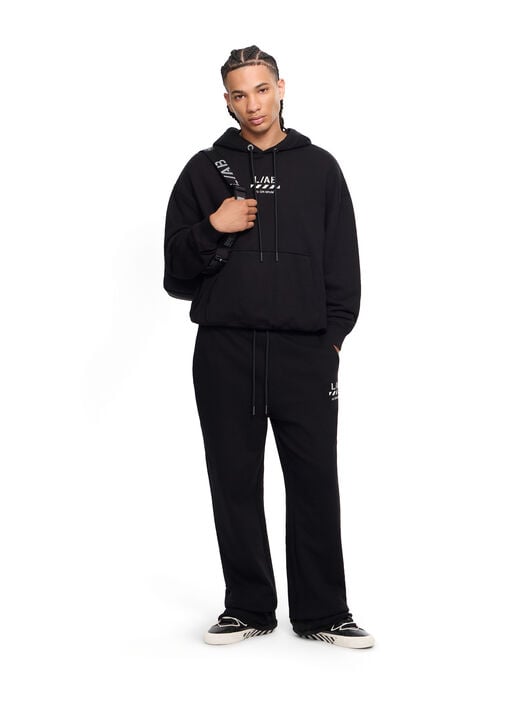 LAB L/AB Core Diagonal Hoodie BLACK 44LABF26K051