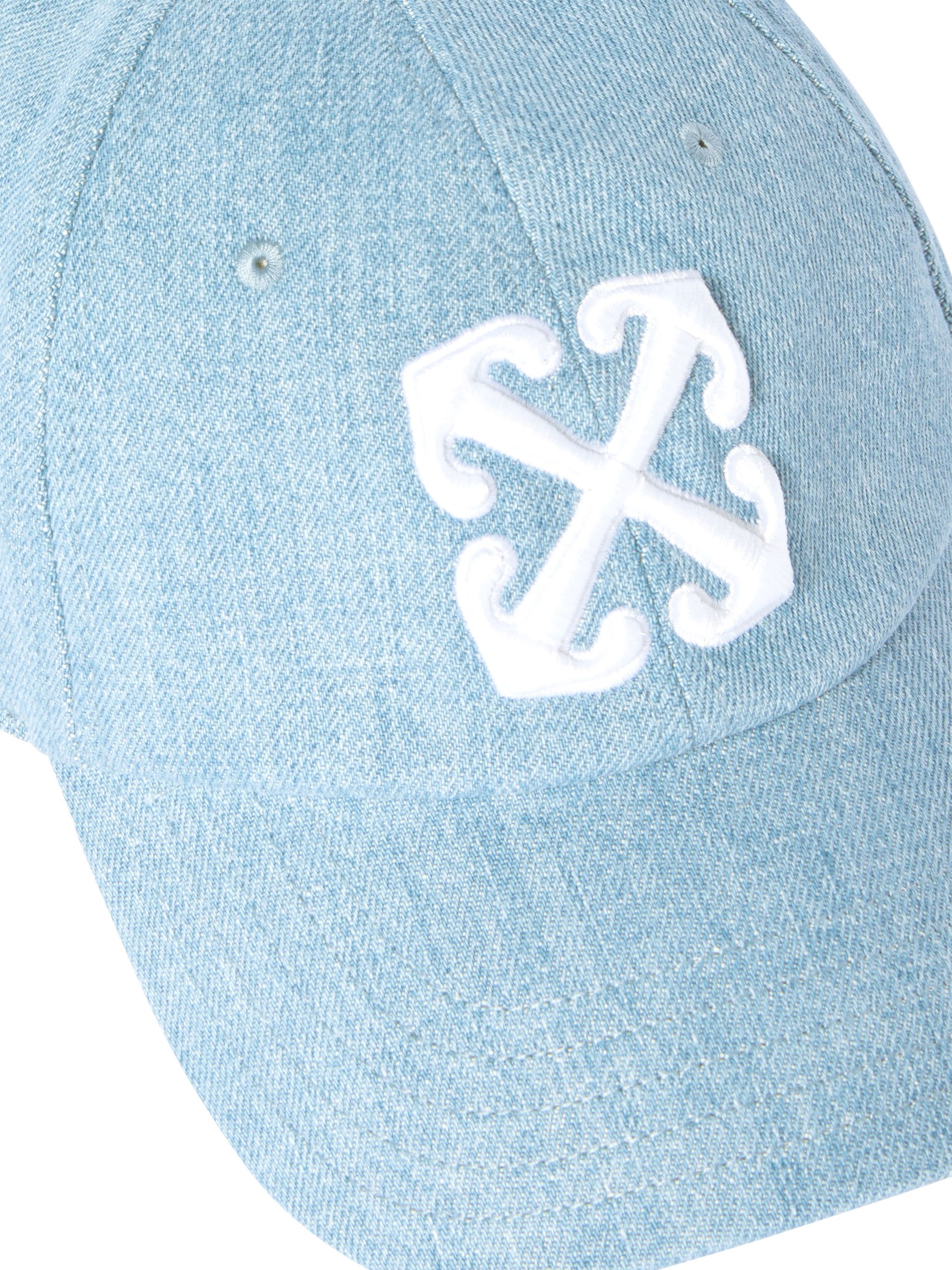 OFF WHITE Arrow Denim Baseball Cap Light Blue - White BLUE OWLA017S25DEN002