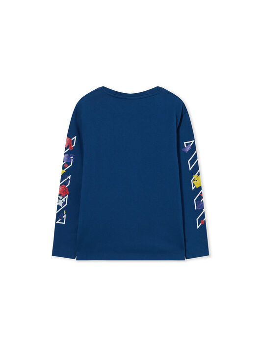 Bookish Diag Back To School Long Sleeve T-Shirt OFF WHITE Bookish Diag Back To School Long Sleeve T-Shirt ESTATE BLUE 44BAB001F26J003