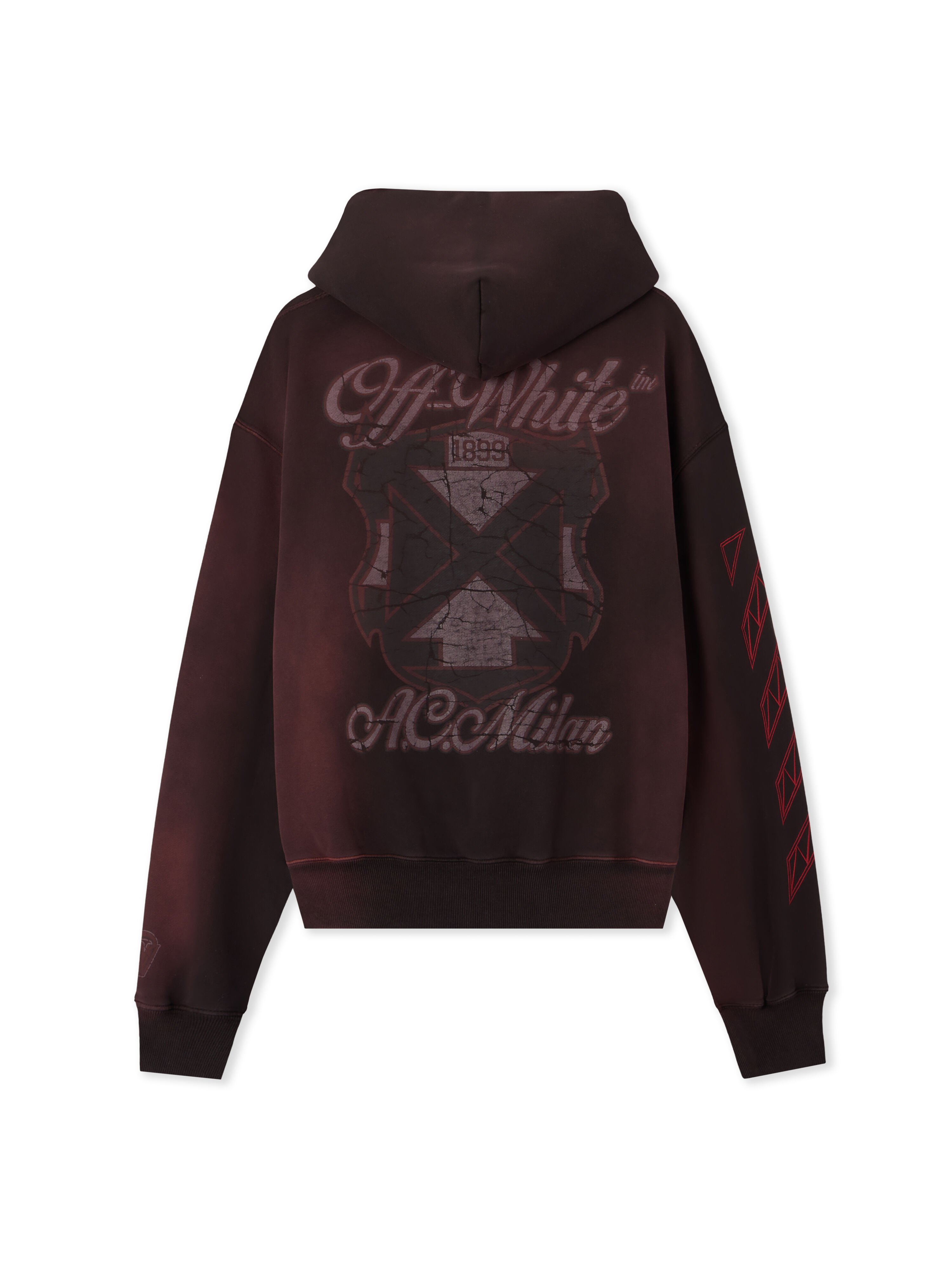 OFF WHITE Off-White™ c/o AC Milan Hoodie BLACK RED 44MBB12NG25F002