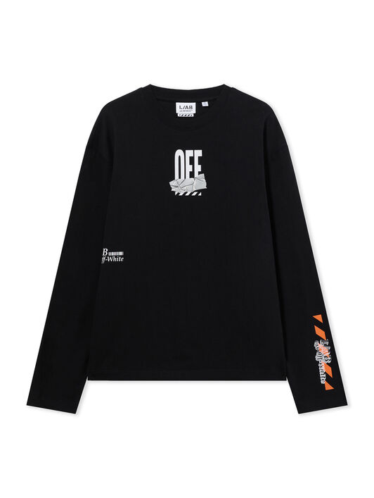 LAB L/AB Off Active Tape Long-Sleeved T-Shirt BLACK 44LABF26T081