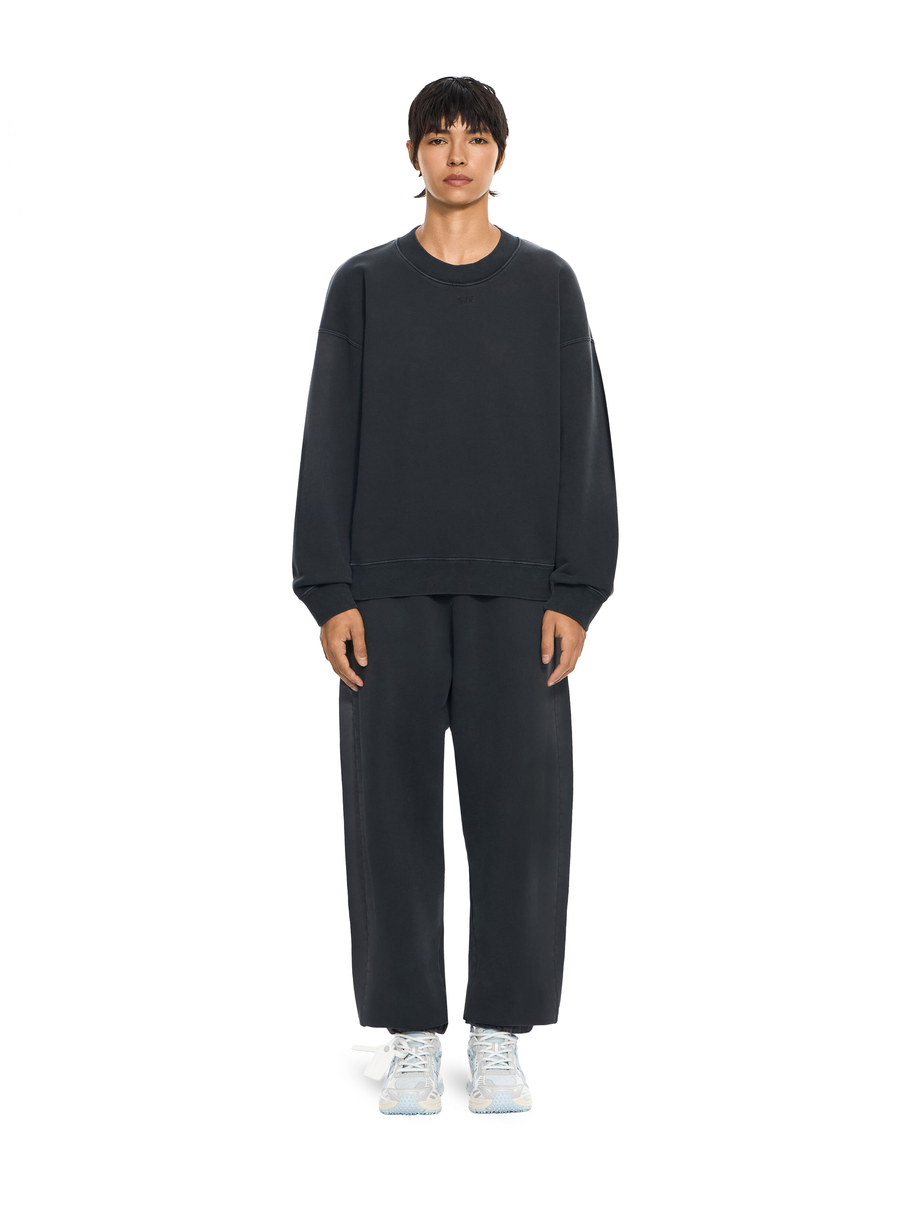 Laundry Off Stamp Oversized Crewneck OFF WHITE Laundry Off Stamp Oversized Crewneck Discharged Dark Slate Dark Slate 2FE00457T
