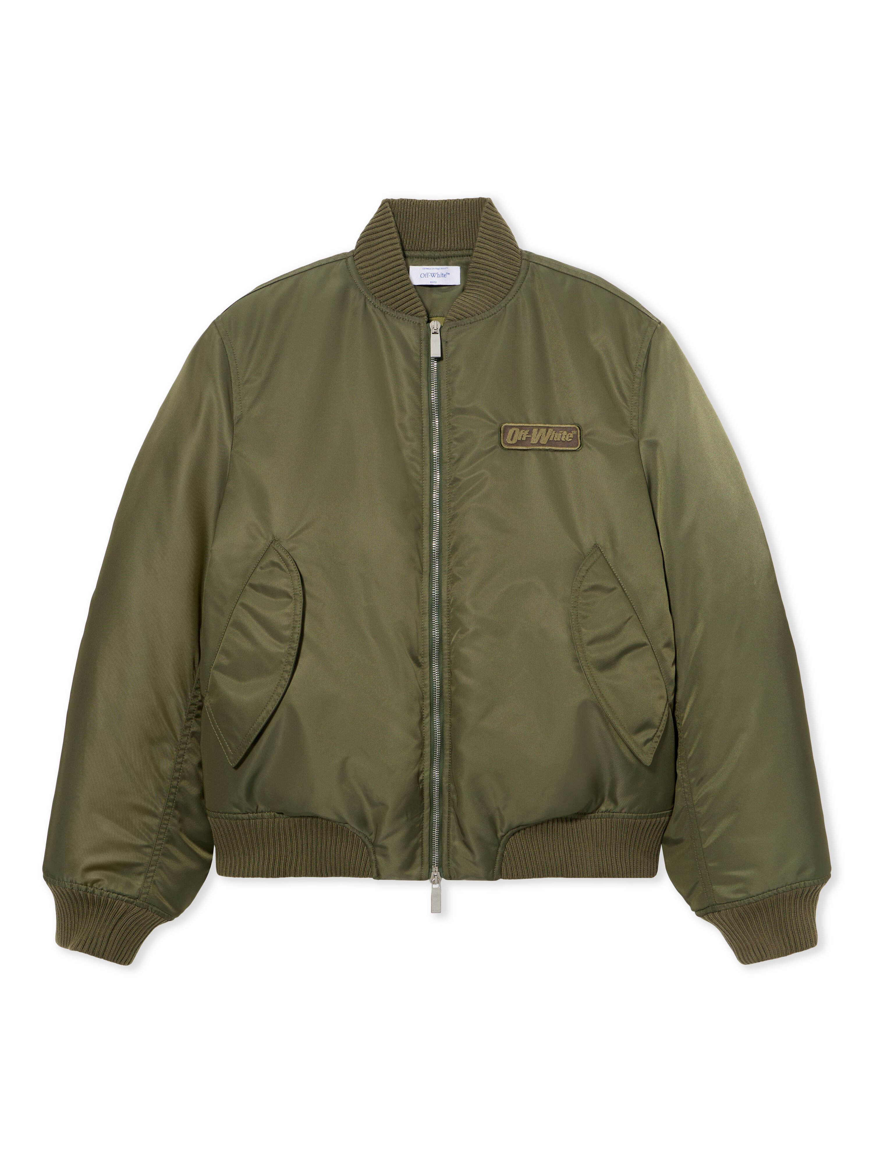 OFF WHITE Off-White Embroidered Nylon Bomber Jacket Beech-Beech 2EH032S26FAB001