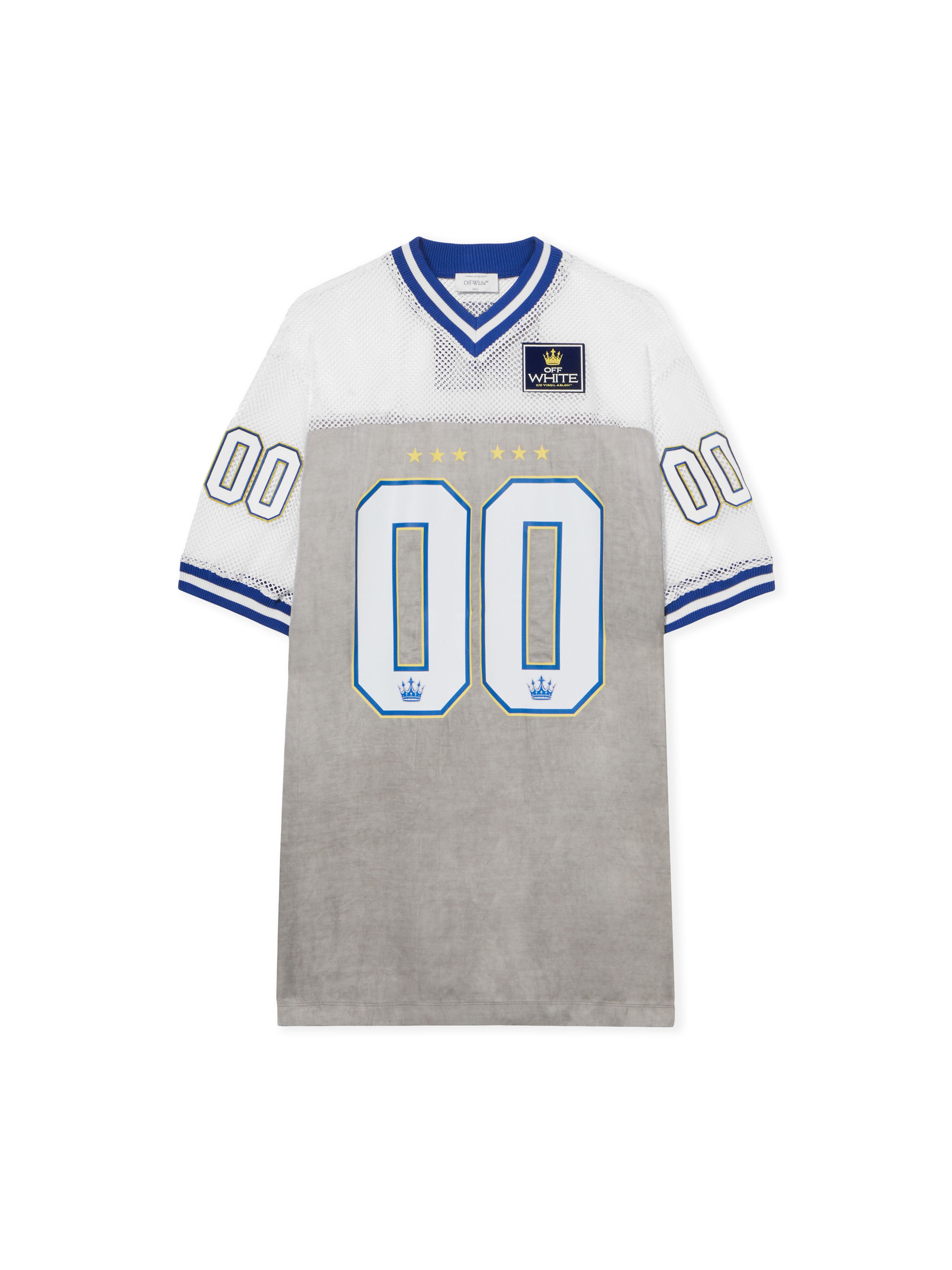 OFF WHITE Dyed Vi Sat 00 Football Dress FLINT GRAY-ELECTRIC BLUE OWDB55GF25FAB001